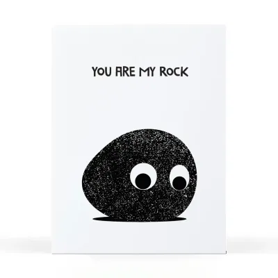You Are My Rock Card Letterpress Card