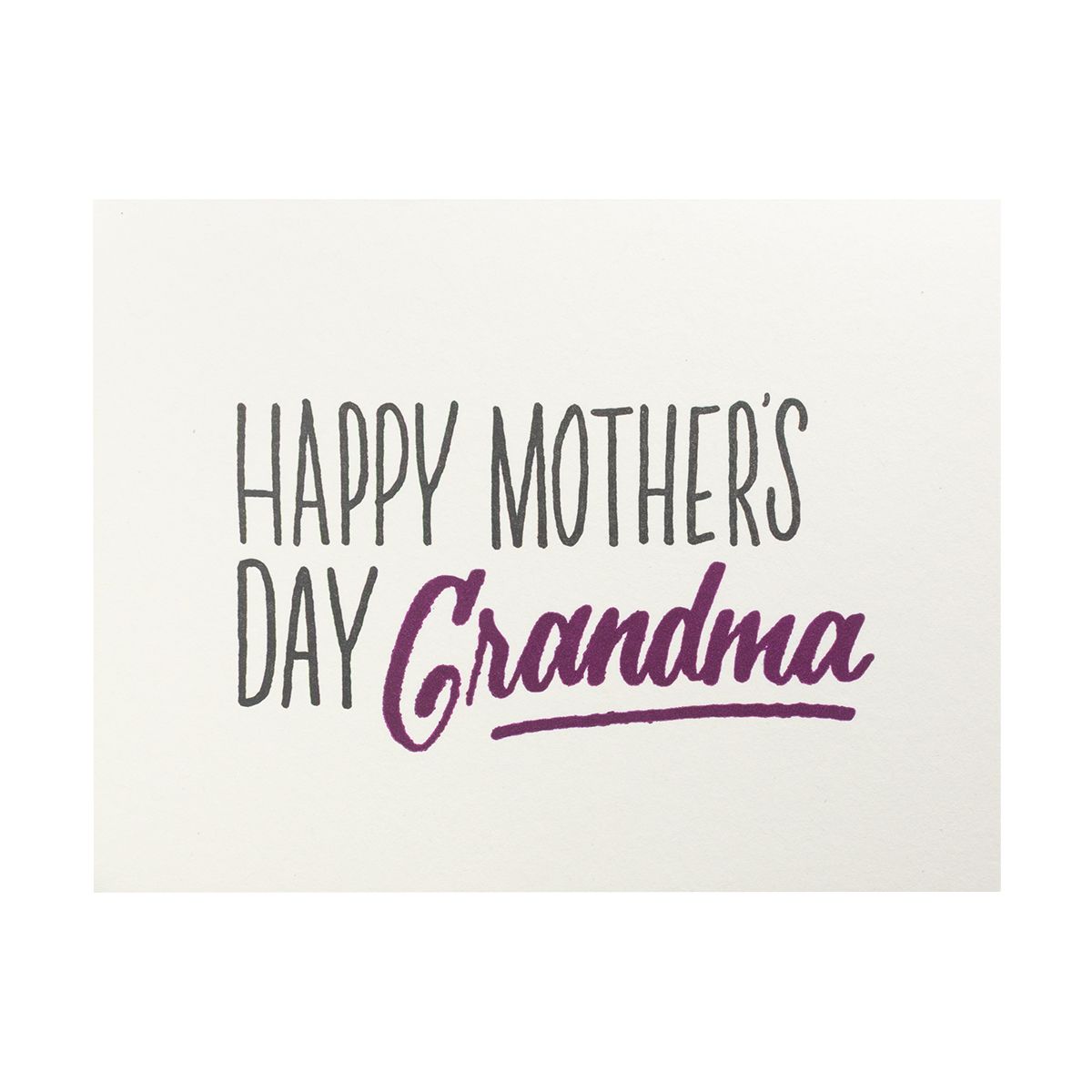 Grandma Letterpress Mother's Day Card