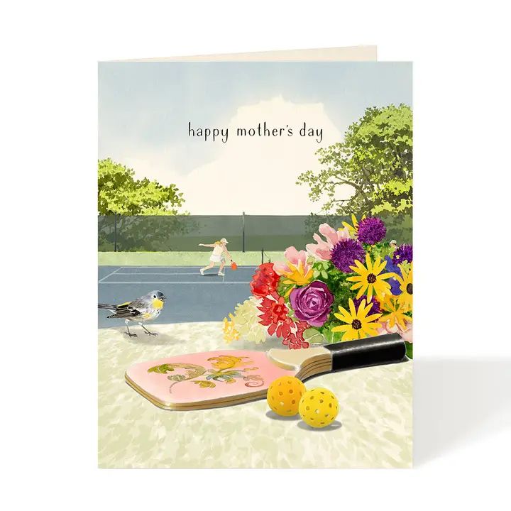 Pickleball Pink Mother's Day Card