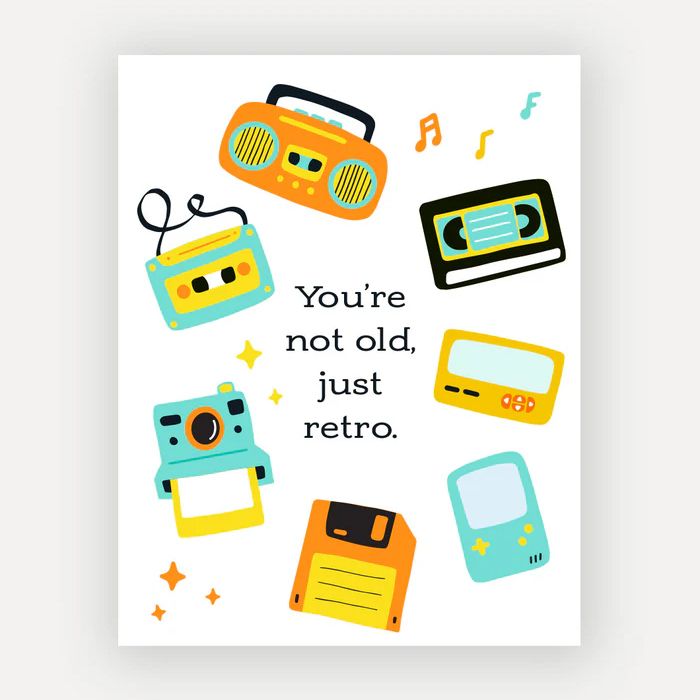Just Retro Letterpress Birthday Card