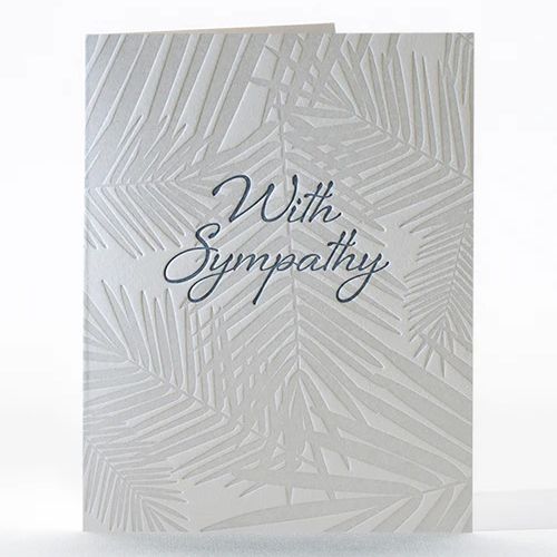 Sympathy Oasis Letterpress Card