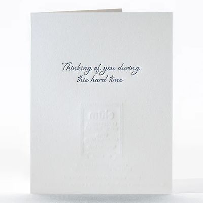 Sympathy Oasis Letterpress Card