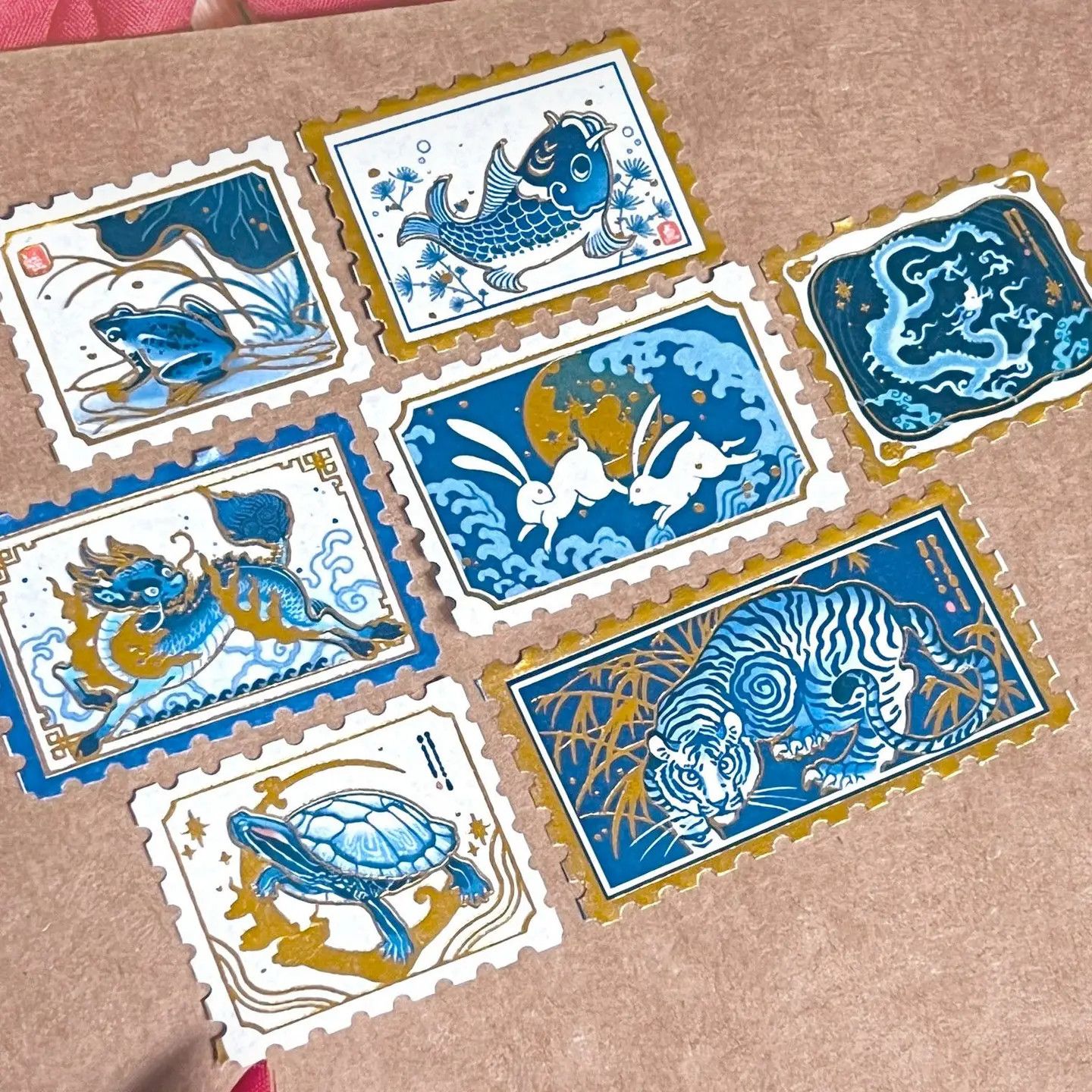 Gold Foil Porcelain Stamp Washi Tape