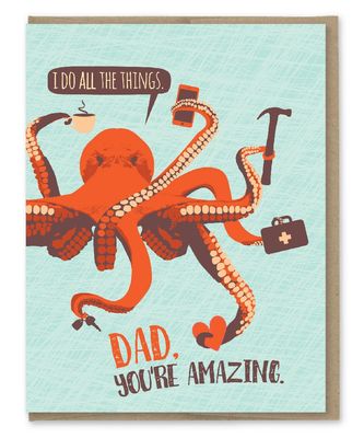 All The Things Dad Octopus Card