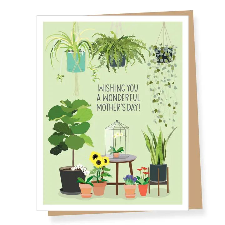 Houseplants Mother's Day Card
