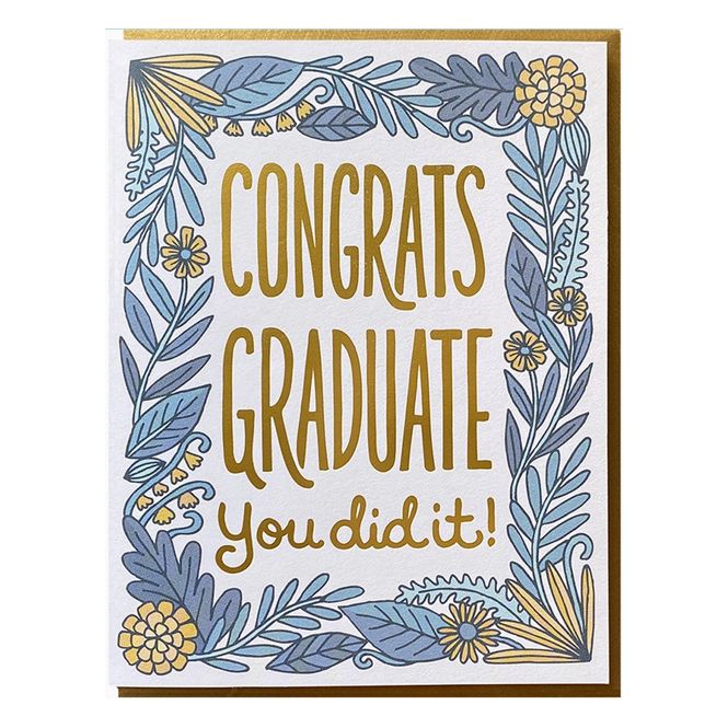 Congrats Floral Grad Card