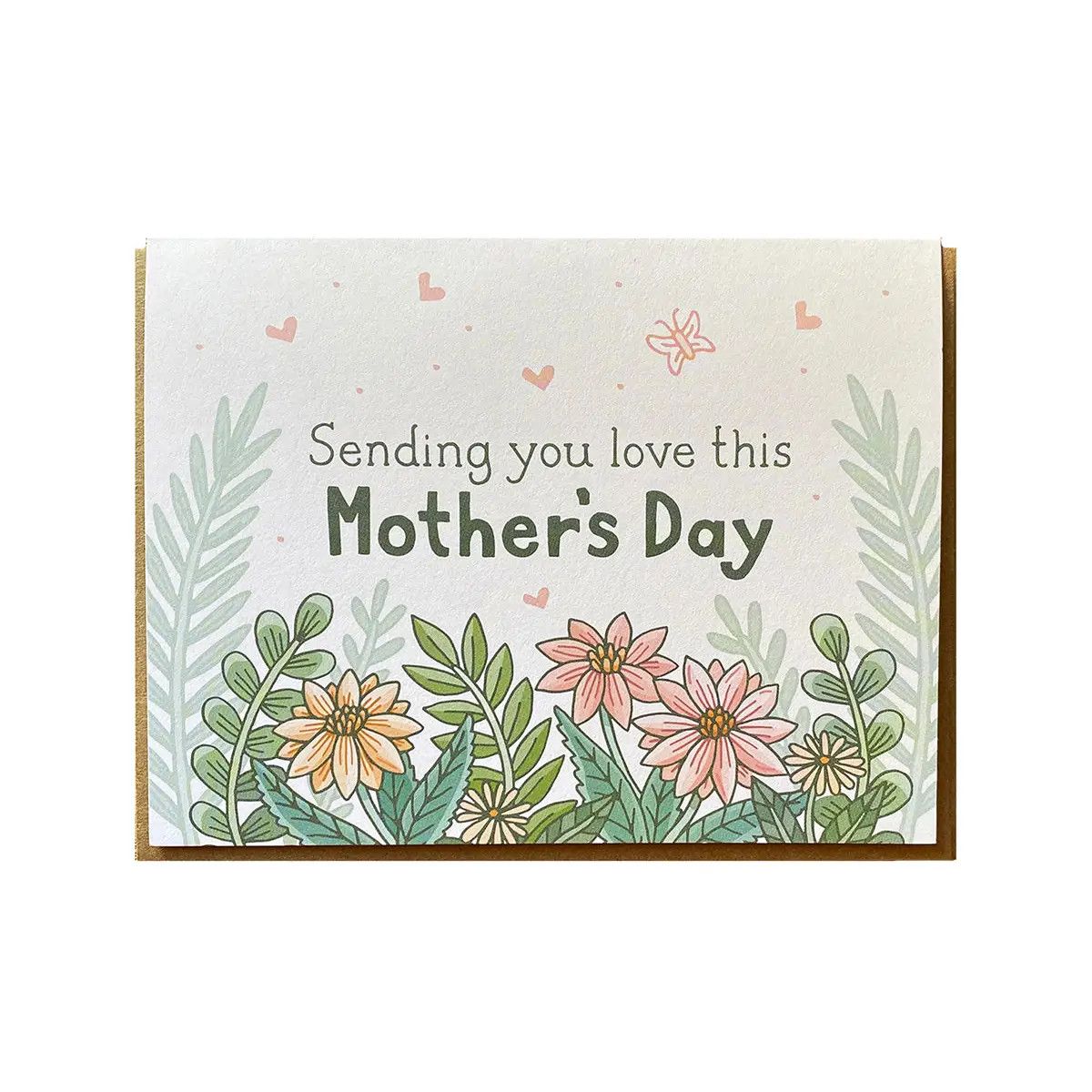 Sending You Love Mom Letterpress Card