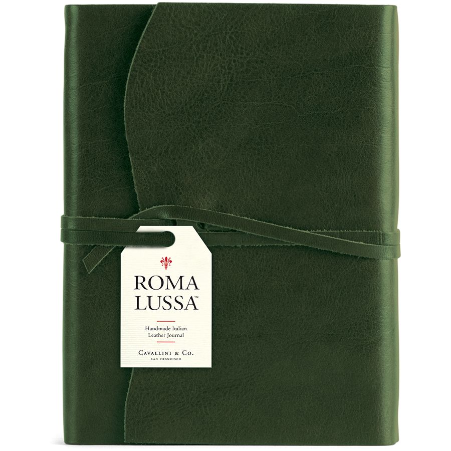 Roma Lussa Green Leather Journal 5x7"