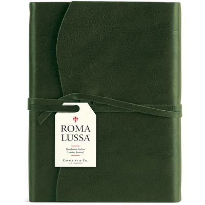 Roma Lussa Green Leather Journal 5x7"