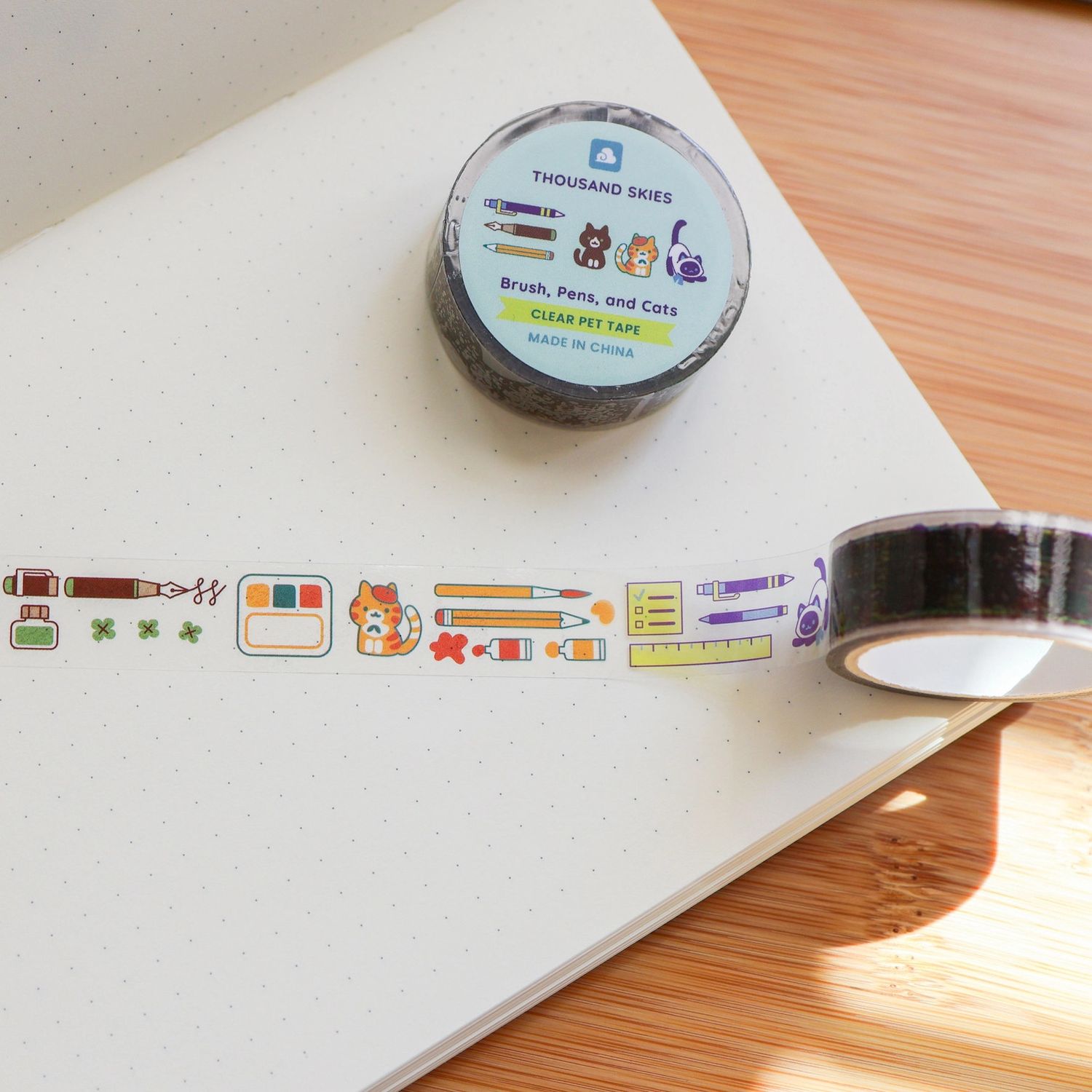 Brush, Pens &amp; Cats PET Tape
