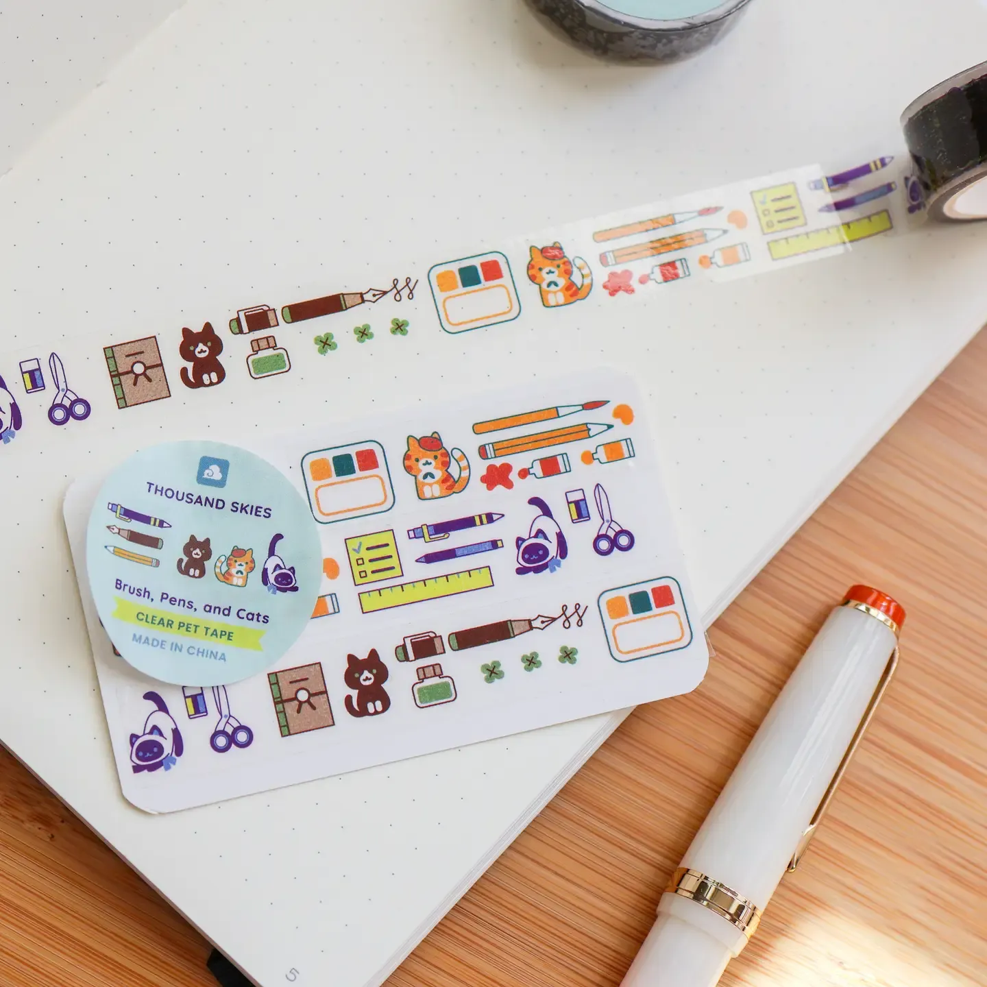 Brush, Pens &amp; Cats PET Tape