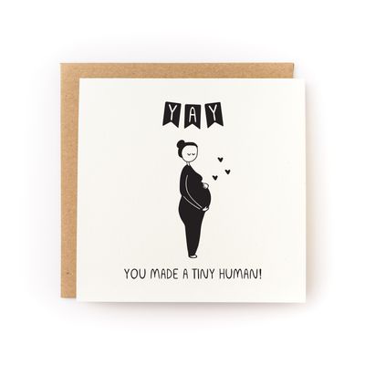 Tiny Human Letterpress Card