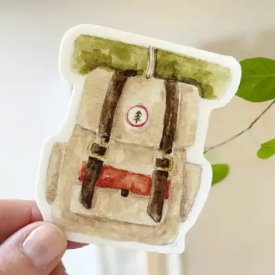 Camp Backpack Sticker