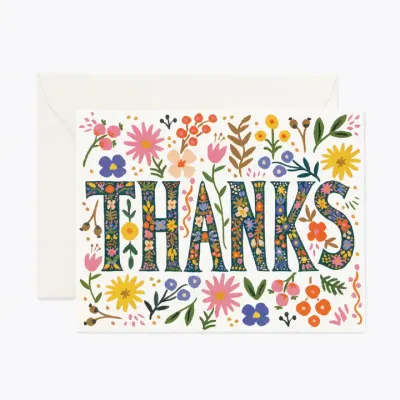 Floral Thanks Cards (box of 8)