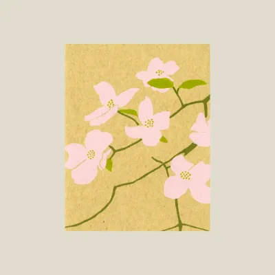 Dogwood Silkscreen Greeting Card