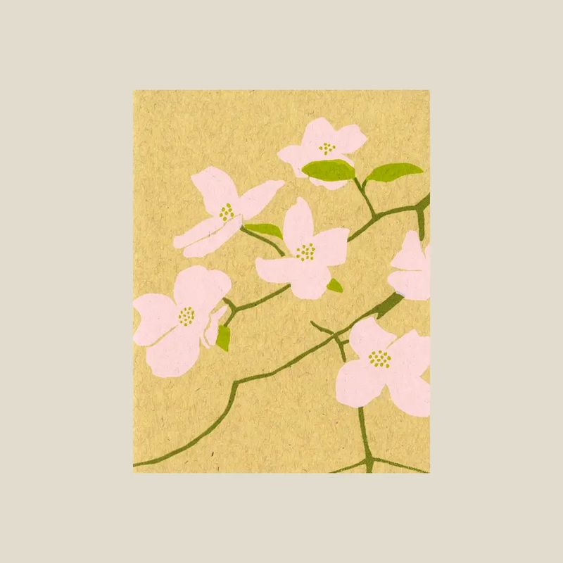 Dogwood Silkscreen Greeting Card