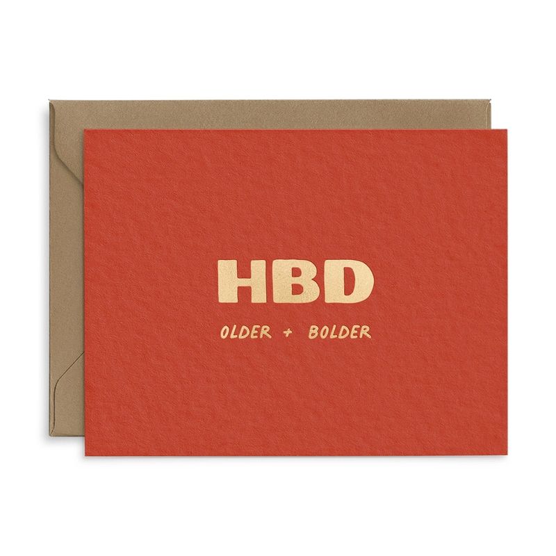 HBD Gold Foil Birthday Card