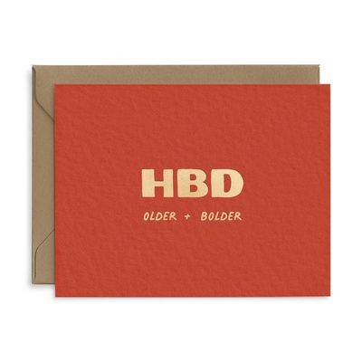 HBD Gold Foil Birthday Card