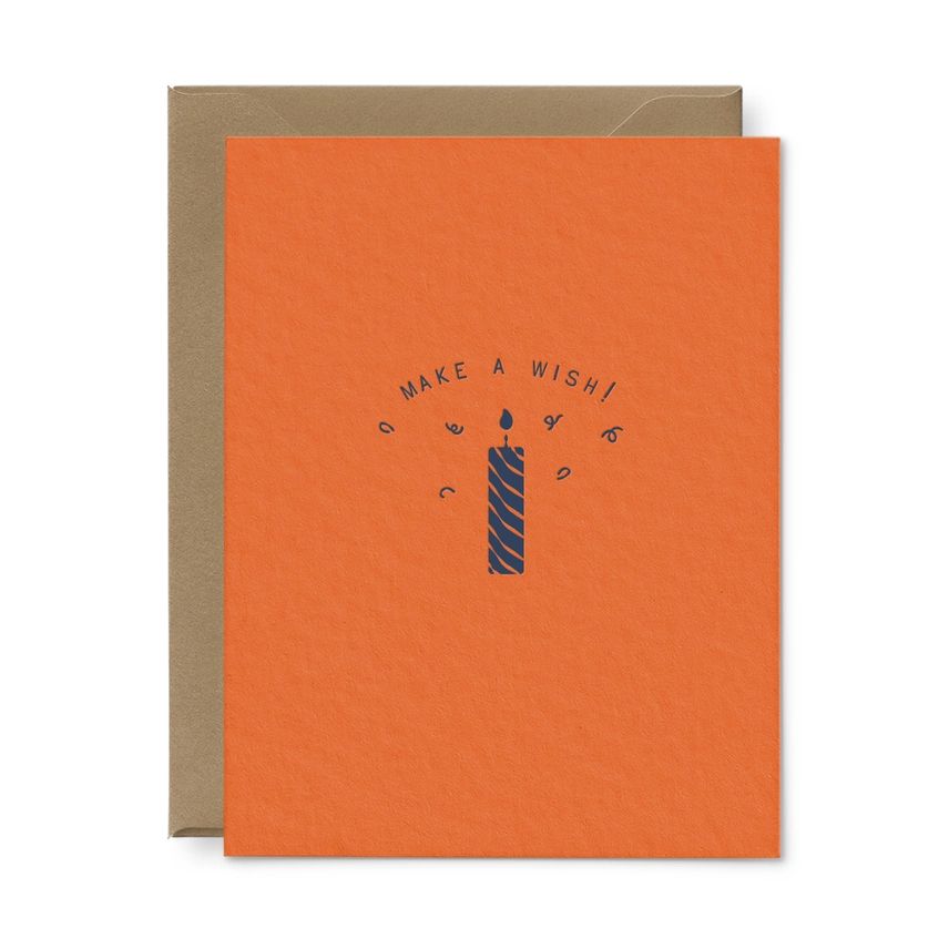 Make A Wish Letterpress Birthday Card