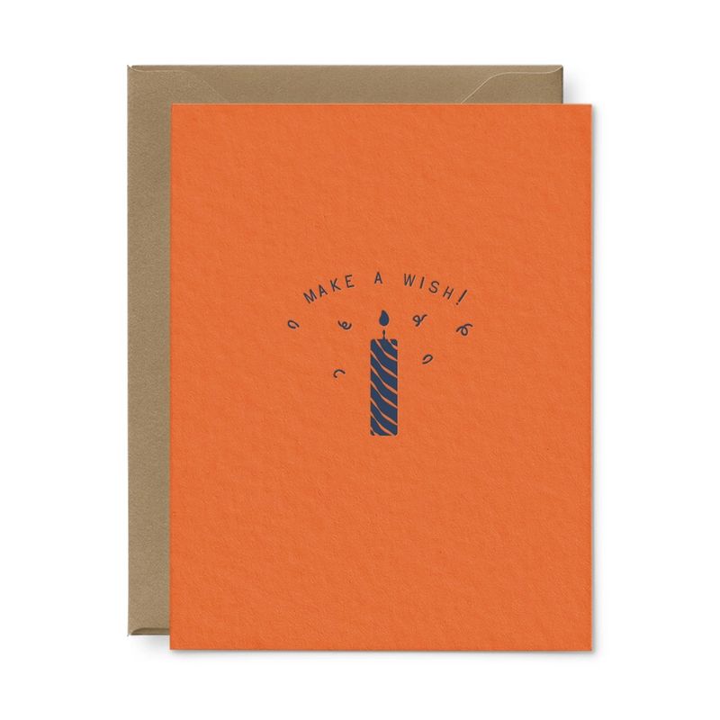 Make A Wish Letterpress Birthday Card