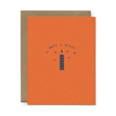 Make A Wish Letterpress Birthday Card