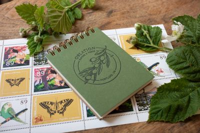 Oblation Mini Spiral Jotter Notepad (Olive)