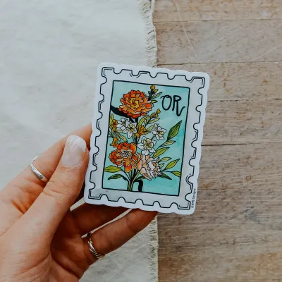 Oregon Flower Stamp Vinyl Sticker