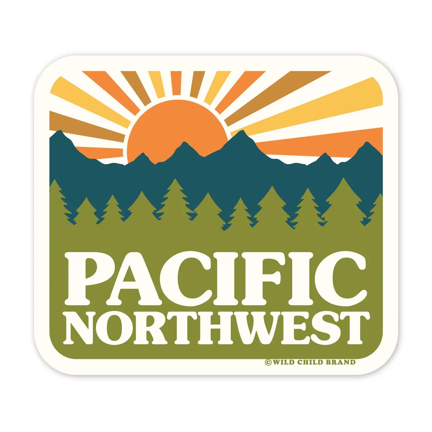 Retro PNW Sunshine Sticker