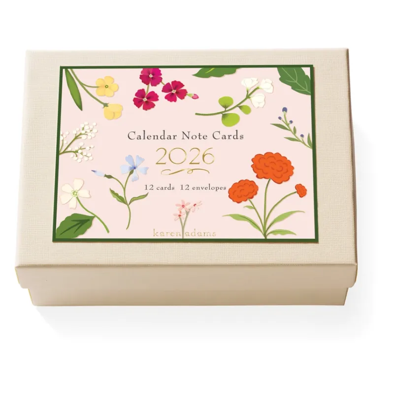 Karen Adams 2026 Calendar Note Cards (box of 12)
