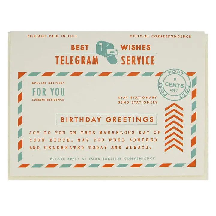 Birthday Telegram Card