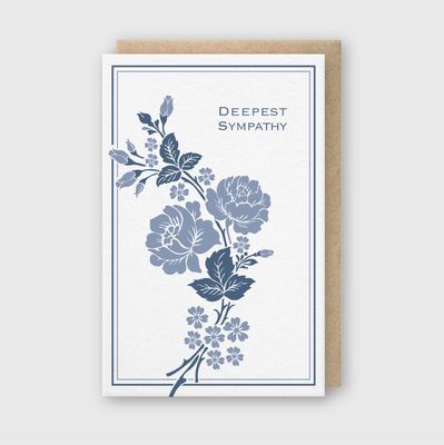 Deepest Sympathy Letterpress Card