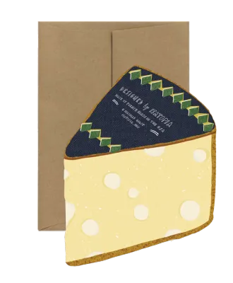 Cheese Die Cut Card