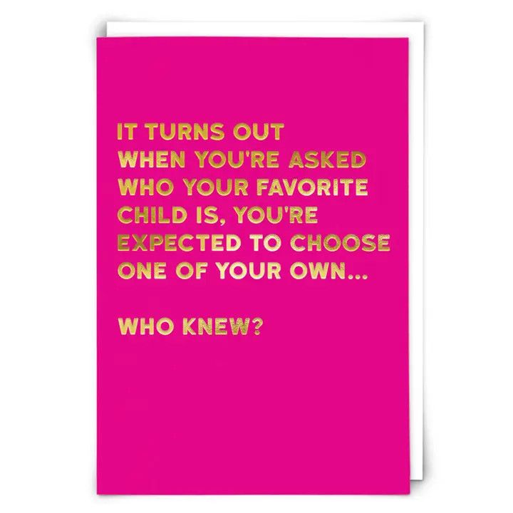 Turns Out Greeting Card