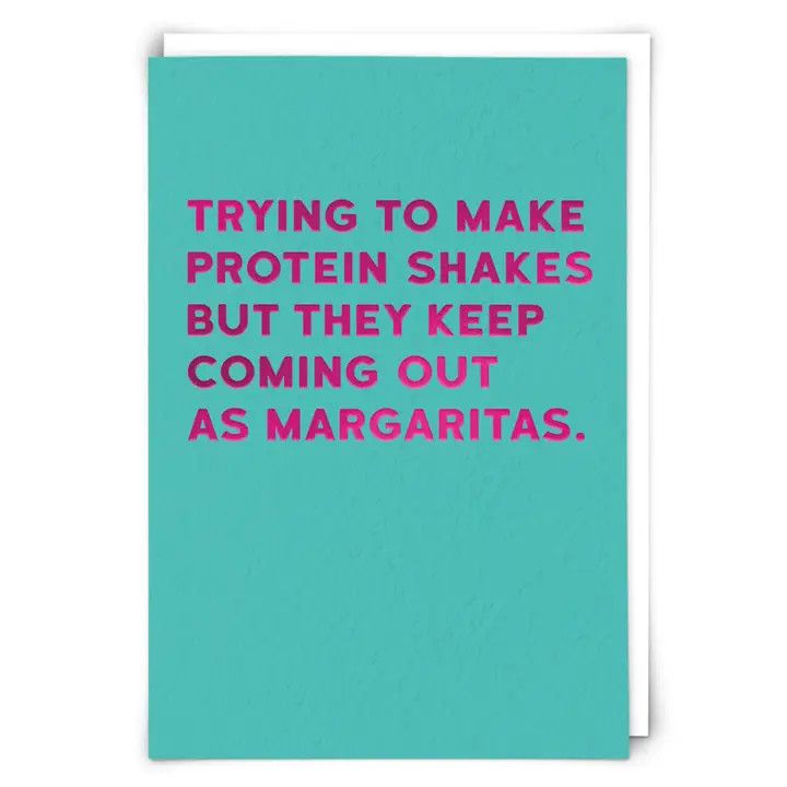 Protein Shakes Greeting Card