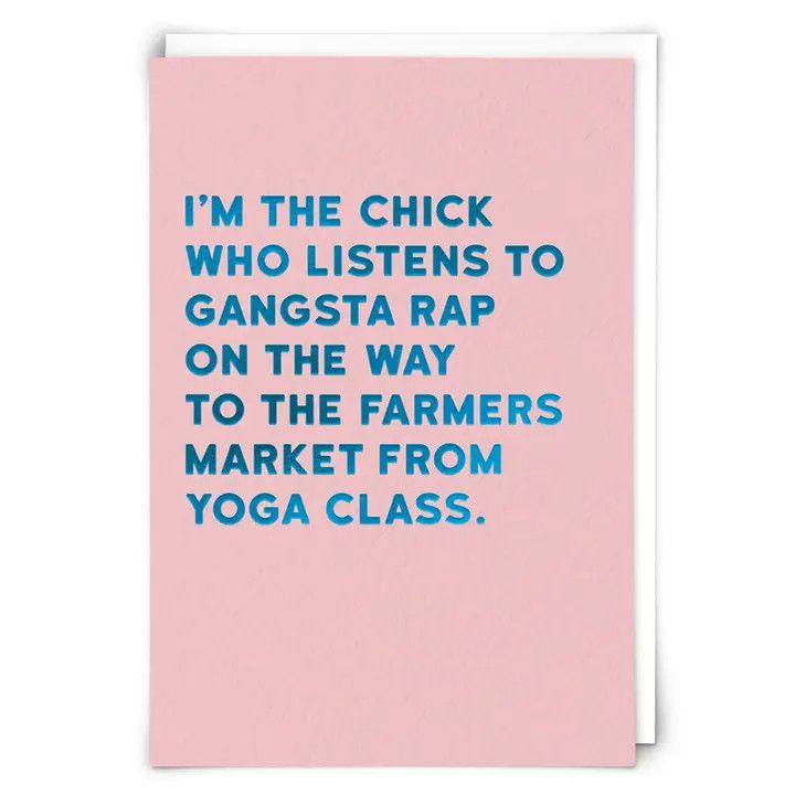 Gangsta Yoga Greeting Card