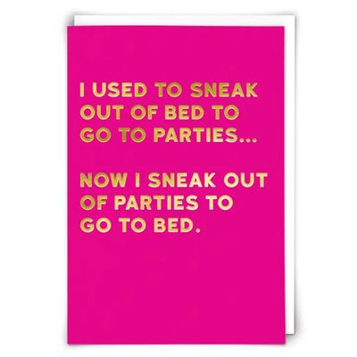 Sneak to Parties Greeting Card