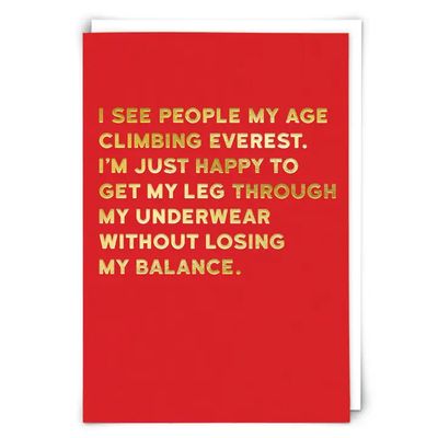 Climbing Everest Greeting Card