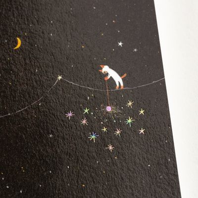 Hobonichi A6 Graph Notebook Hiroko Kubota: Another night of falling star sparklers