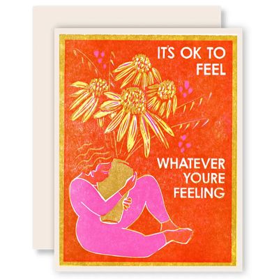 It's Okay To Feel (Coneflowers) Sympathy Card