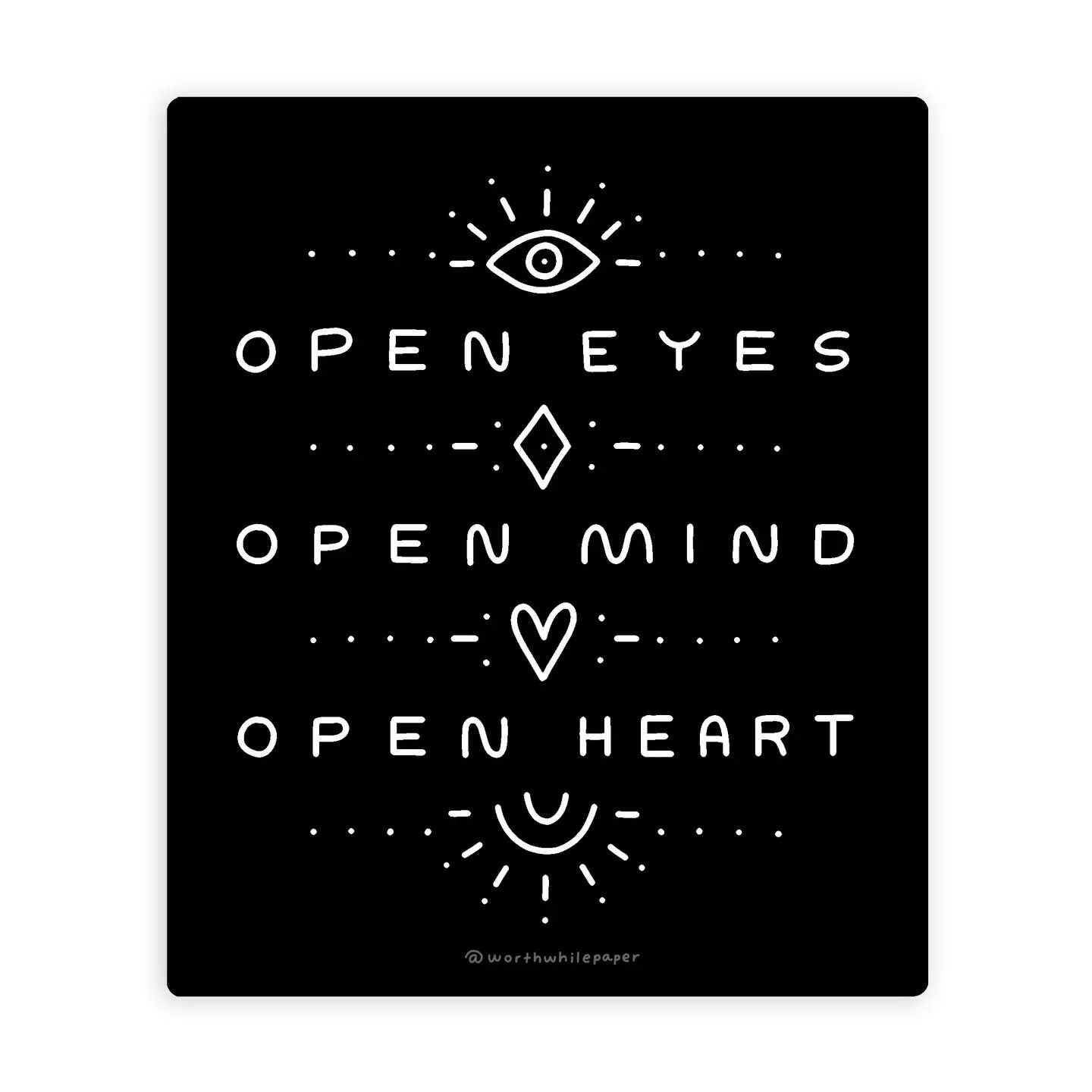 Open Eyes Die Cut Sticker