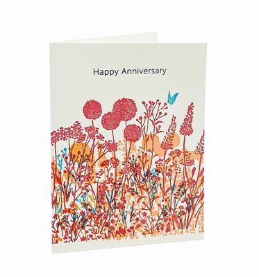 Meadow Happy Anniversary Letterpress Card