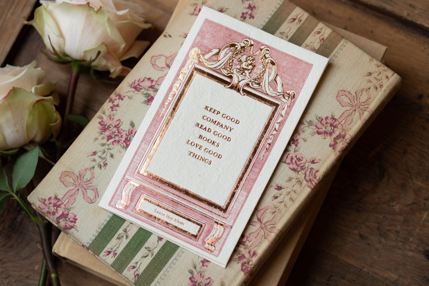 Louisa May Alcott Quote Women's Literature Letterpress Card