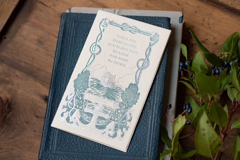 Willa Cather Quote Women's Literature Letterpress Card