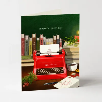Typewriter Letter Holiday Christmas Boxed Cards