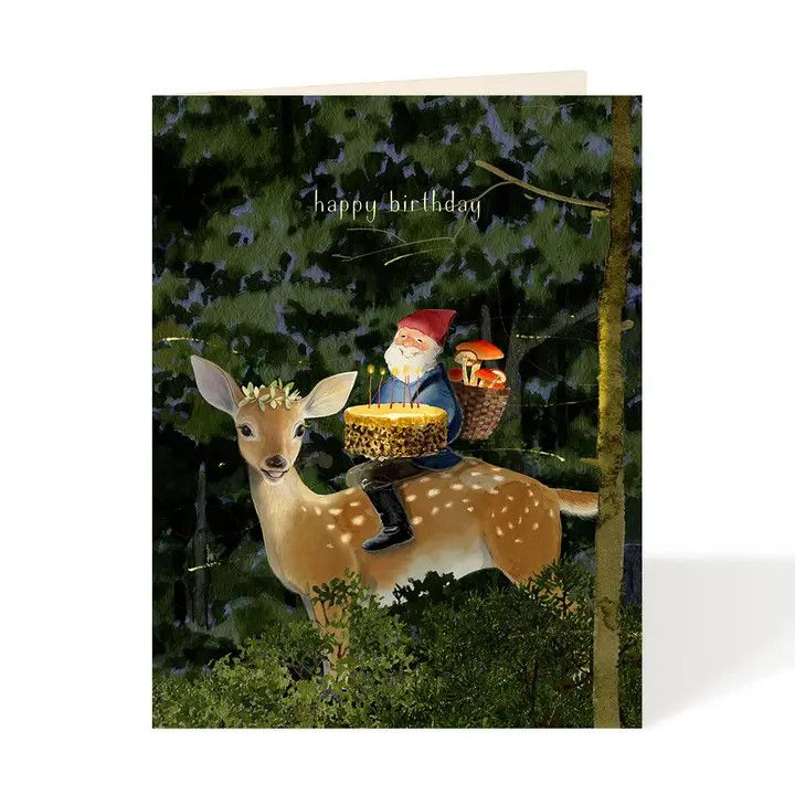 Gnome Magic Birthday Card