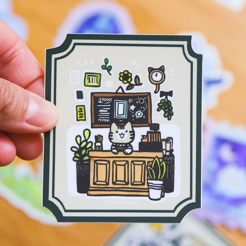 Stationery Store Vinyl Sticker