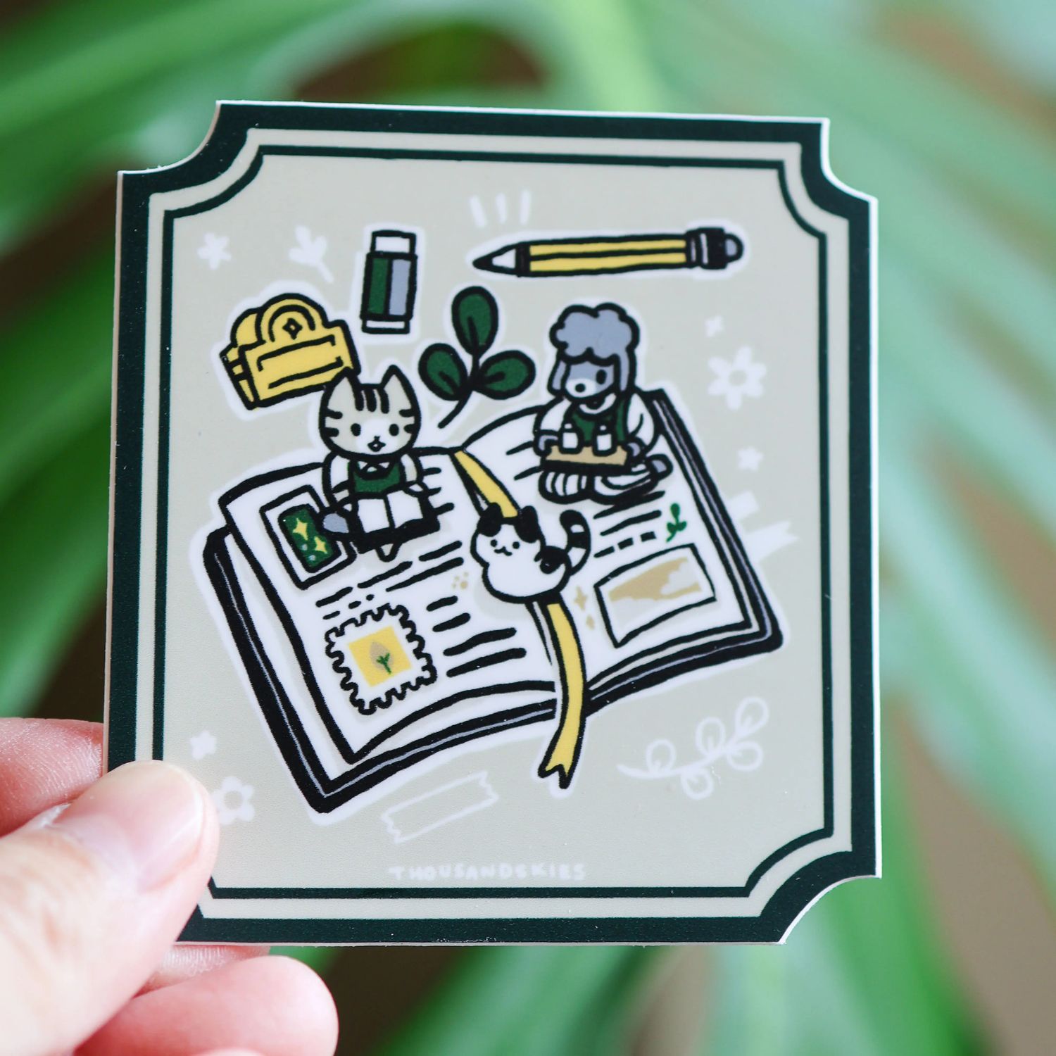 Open Book Vinyl Sticker