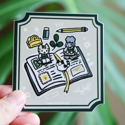 Open Book Vinyl Sticker