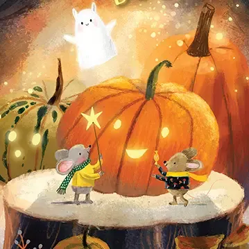 Pumpkin Dance Halloween Card