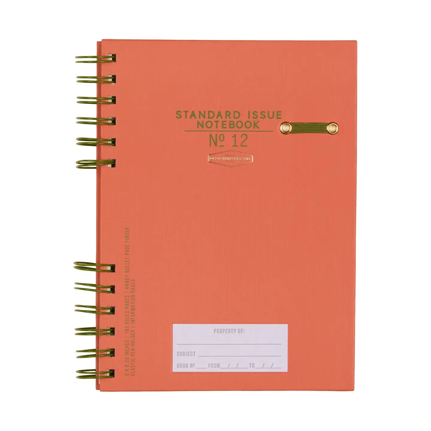 Standard Issue Planner Notebook No. 12 - Army Green + Chili